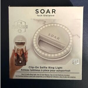 SOAR Clip-On Selfie Ring Light | 36 LED 3 Brightness Levels Universal White